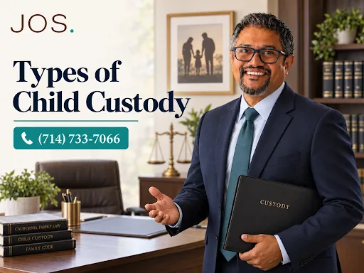 Orange County child custody lawyer explaining the different types of child custody in California
