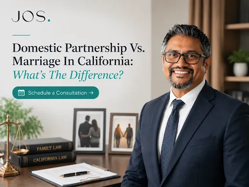 Divorce attorney in Orange County explaining domestic partnership versus marriage in California