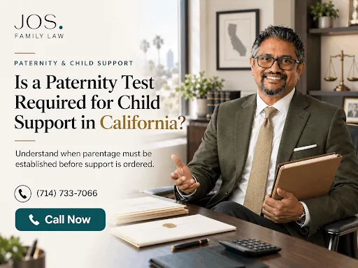 Child custody lawyer explaining paternity test requirements for child support in California