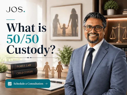 Family law attorney explaining 50/50 custody under child custody laws in California
